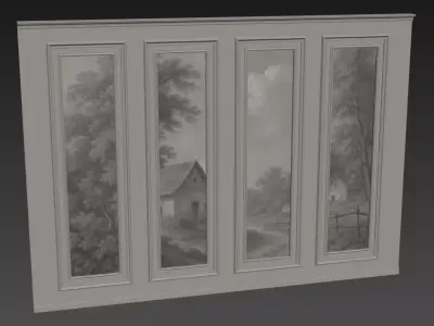 Decorative V85 Wall Panels 3D model