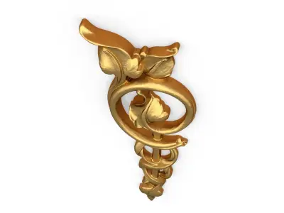 Classic carved decor ornament 501 3D print model