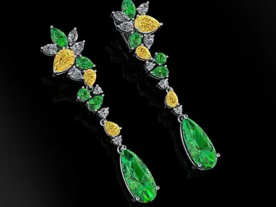 Graff Earrings 02 3D print model