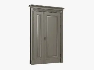 Classic door double 07 3D model