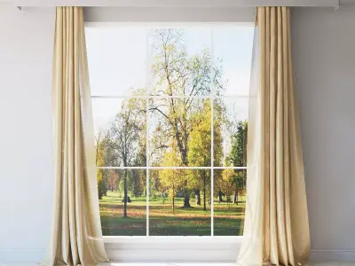  Curtains set of 12 models Low-poly 3D model