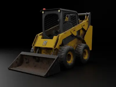Bobcat machine 3d model Low-poly 3D model