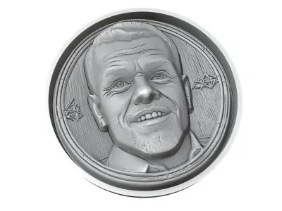 Dani Alves Footballer Medallion 3D print model