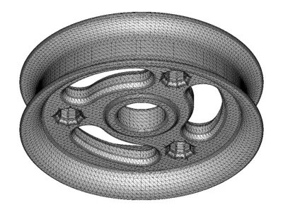 Stylish Tricycle Wheel Rim 3D print model