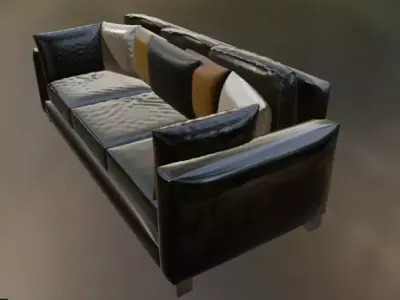 Leather couch 3D model