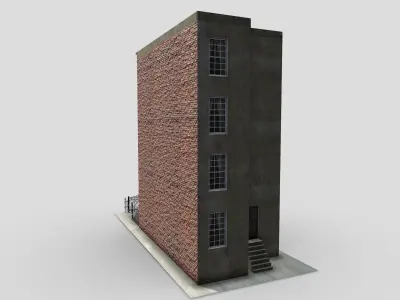 town house Free low-poly 3D model