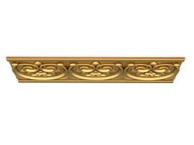 Classic carved decor ornament 374  3D model
