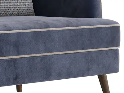 FH-7272 Boston Arm Chairs Pair 3D model
