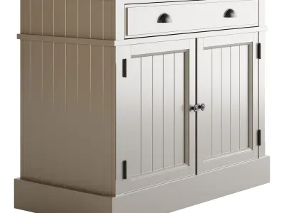 Harrogate 2 Door Sideboard in Prairie 3D model