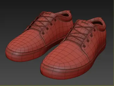 Leather Sport Shoes 3D model