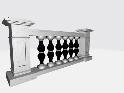 Contemporary 3D Balustrade Concepts 3D model