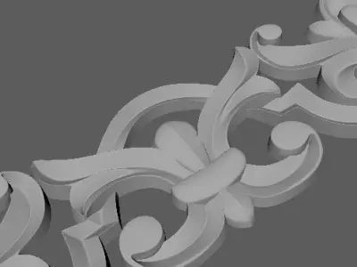 Central decor ornament for furniture 3D model 203