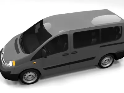 CITROEN JUMPY LOWPOLY Low-poly 3D model