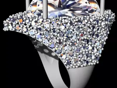 women ring 1 3D print model