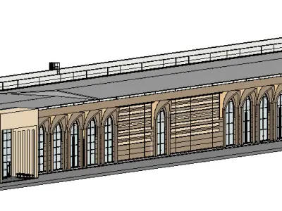 Public Building 01 3D model purchase