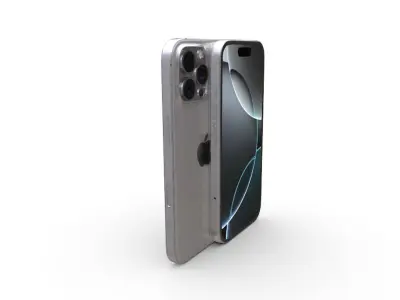 iPhone 16 Pro in White Titanium 3D model