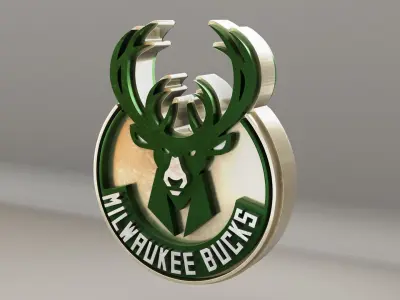 NBA Milwaukee Bucks Logo 3D model