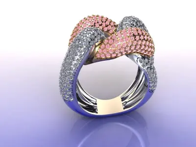GOLD RINGS CHRISTIAN DIOR 3D print model