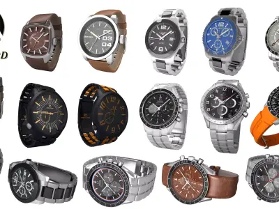 16 watches collection 3D model