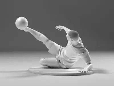 Footballer 05 FootStrike 09 Stl 3D print model