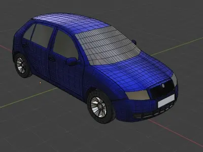 Skoda Fabia MK1 Low-poly 3D model
