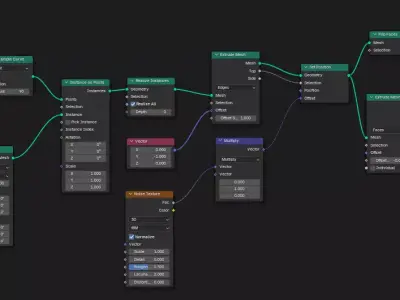 Parametric Wall Panel Geometry node 3D model