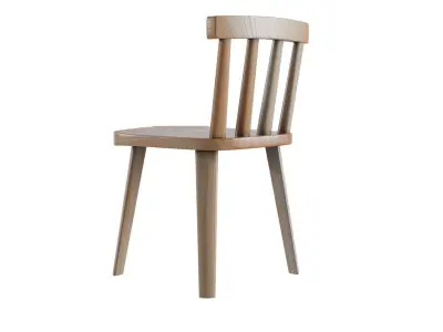 Lowpoly Wood Chair Free low-poly 3D model