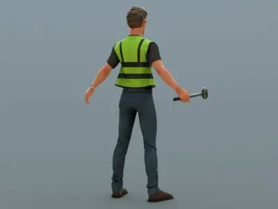 Stylized Engineer Character 3D model