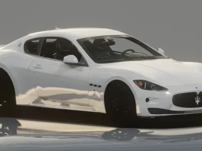 Maserati Gran Turismo S - Photorealistic Low-poly 3D model