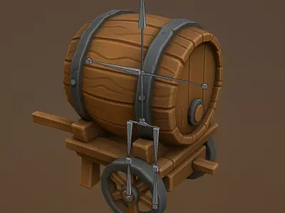 Stylized Medieval Crate - Game Ready PBR Asset 3D model