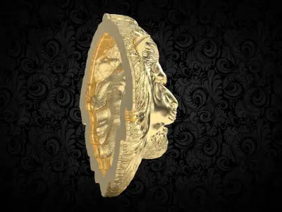 Victorian Lion biker pendant 3D print model