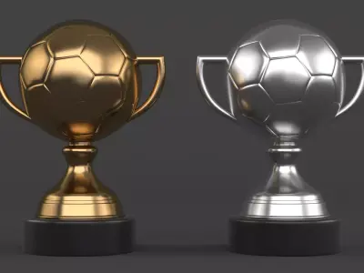 Trophy Cups 3D model 10
