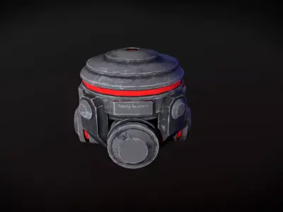 Gravity generator Low-poly 3D model