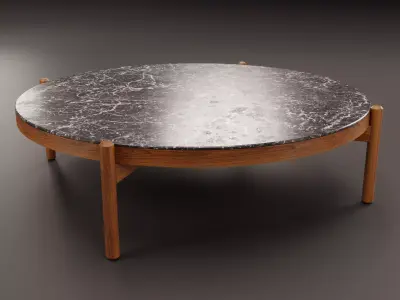 Coffee Table No2 Low-poly 3D model