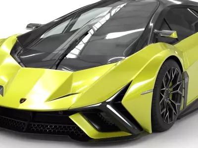 Lamborghini Auro PL Low-poly 3D model