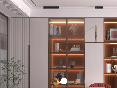 Modern Luxury Home Office 3D model