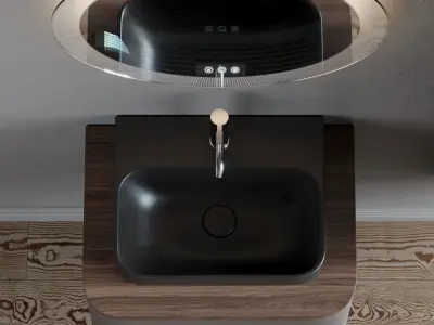 Duravit Happy D2 Plus  Vanity unit Low-poly 3D model