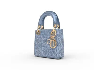 bag-Dior dior bag denim Low-poly 3D model