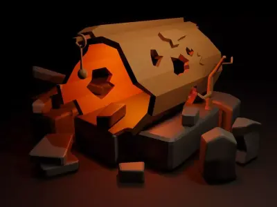 Decorative Log Free low-poly 3D model