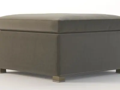 Cane Line Shape Footstool Ottoman 3D model