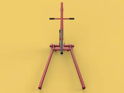 MOBILE HYDRAULIC ENGINE CRANE HOIST HEAVY LIFTING FOLDING MANUAL 3D model