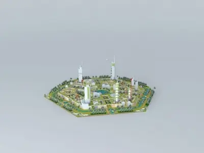 ARGO ARCHITECTS ideal future eco city 3D model
