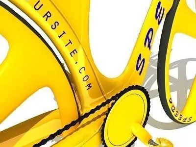 Yellow Bicycle 3D model