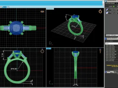 Diamond Fashion RinR12 3D print model