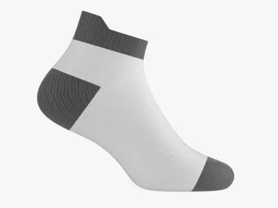 Short sport sock 02 3D model