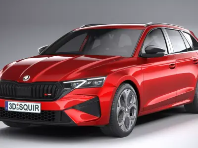 Skoda Octavia Combi RS Interior 2025 3D model