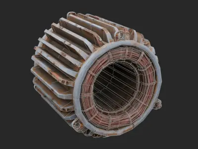 Broken Engine Low-poly 3D model