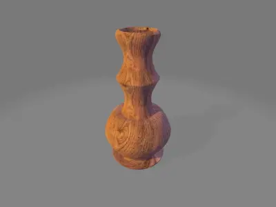 Wooden Pot - Pot 3D model Free low-poly 3D model