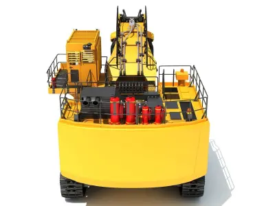 Tracked Mining Excavator 3D model