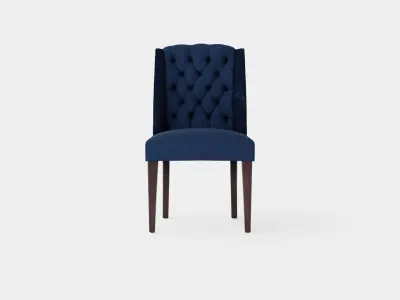 Venice dining chair indigo Low-poly 3D model